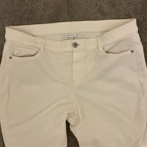 j.jill corduroy jeans. Cream colored. Size L